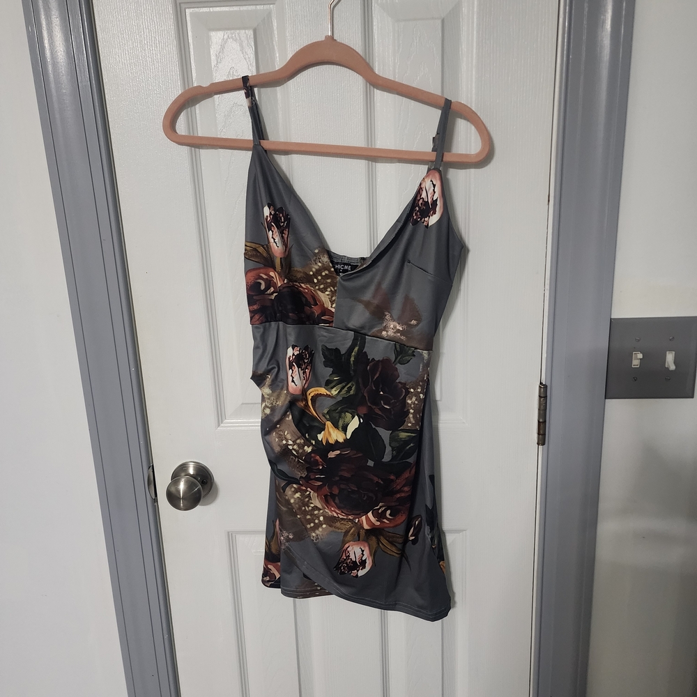 Floral Gray Women's Top